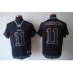 Nike Oakland Raiders 11 Sebastian Janikowski Black Elite Lights Out NFL Jersey