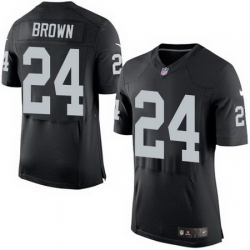 Nike Raiders #24 Willie Brown Black Team Color Mens Stitched NFL New Elite Jersey