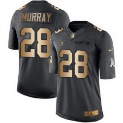 Nike Raiders #28 Latavius Murray Black Mens Stitched NFL Limited Gold Salute To Service Jersey