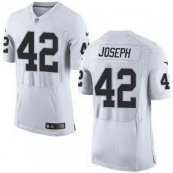 Nike Raiders #42 Karl Joseph White Mens Stitched NFL New Elite Jersey