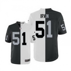 Nike Raiders #51 Bruce Irvin White Black Mens Stitched NFL Elite Split Jersey