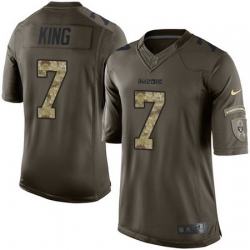 Nike Raiders #7 Marquette King Green Mens Stitched NFL Limited Salute to Service Jersey