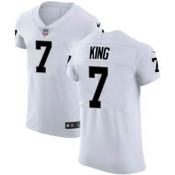 Nike Raiders #7 Marquette King White Mens Stitched NFL Vapor Untouchable Elite Jersey