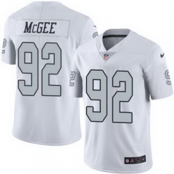 Nike Raiders #92 Stacy McGee White Mens Stitched NFL Limited Rush Jersey