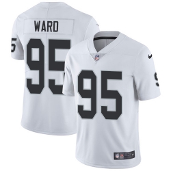 Nike Raiders #95 Jihad Ward White Mens Stitched NFL Vapor Untouchable Limited Jersey