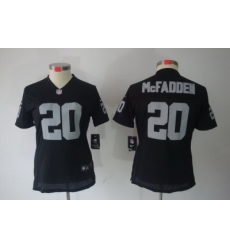 Womens Nike Oakland Raiders 20 McFADDEN Black(Women Limited Jerseys)