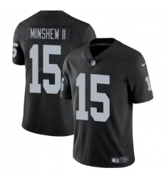 Youth Las Vegas Raiders 15 Gardner Minshew II Black Vapor Untouchable Stitched Football Jersey