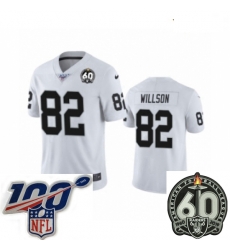 Youth Oakland Raiders #82 Luke Willson White 60th Anniversary Vapor Untouchable Limited Player 100th Season Football Jersey