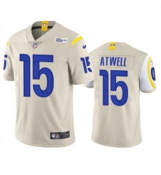 Men Los Angeles Rams 15 Tutu Atwell Bone Vapor Untouchable Limited Stitched Football Jersey