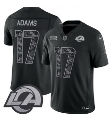 Men Los Angeles Rams  17 Davante Adams Black F U S E  2026 Salute to Service Limited Stitched Football Jersey