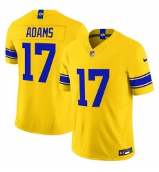 Men Los Angeles Rams  17 Davante Adams Gold Classic Sol 2026 F U S E  Vapor Limited Stitched Football Jersey