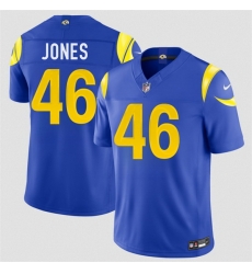Men Los Angeles Rams 46 Rohan Jones Royal 2026 Draft F U S E Vapor Limited Stitched Football Jersey Men Los Angeles Rams 46 Rohan Jones Royal 2026 Draft F U S E Vapor Limited Stitched Football Jersey