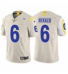 Men Los Angeles Rams 6 Johnny Hekker Vapor Limited Bone Jersey