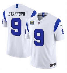 Men Los Angeles Rams  9 Matthew Stafford White Fearsome 2026 F U S E  4 Star C Patch Vapor Limited Stitched Football Jersey