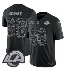 Men Los Angeles Rams  99 Aaron Donald Black F U S E  2026 Salute to Service Limited Stitched Football Jersey