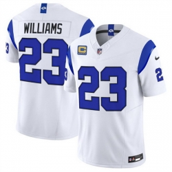 Men Los Angeles Rams  Kyren Williams White Fearsome 2026 F U S E  4 Star C Patch Vapor Limited Stitched Football Jersey