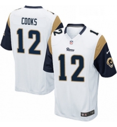 Men Nike Los Angeles Rams 12 Brandin Cooks Game White NFL Jersey