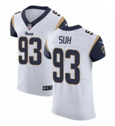 Men Nike Los Angeles Rams 93 Ndamukong Suh White Vapor Untouchable Elite Player NFL Jersey