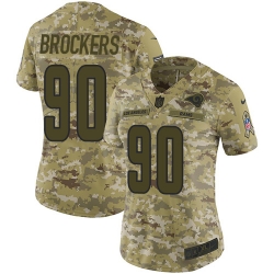 Nike Rams #90 Michael Brockers Camo Women Stitched NFL Limited 2018 Salute to Service Jersey