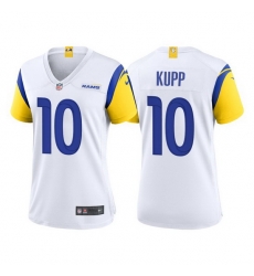 Women Los Angeles Rams #10 Cooper Kupp White Stitched Football Limited Jersey