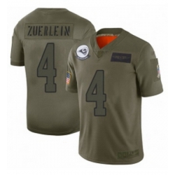 Womens Los Angeles Rams 4 Greg Zuerlein Limited Camo 2019 Salute to Service Football Jersey