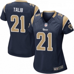 Womens Nike Los Angeles Rams 21 Aqib Talib Game Navy Blue Team Color NFL Jersey