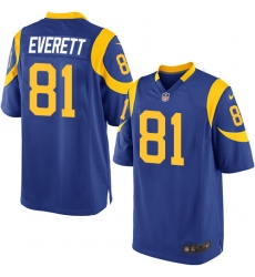 Nike Rams #81 Gerald Everett Royal Blue Alternate Youth Stitched NFL Elite Jersey