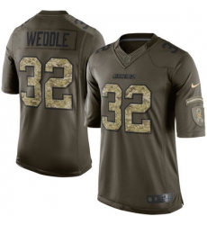 Mens San Diego Chargers 32 Eric Weddle Nike Green Salute To Service Limited Jersey