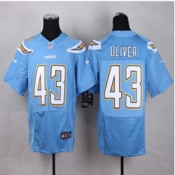 New San Diego Chrgers #43 Branden Oliver Electric Blue Alternate Men Stitched NFL New Elite Jersey