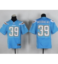 Nike San Diego Chargers 39 Danny Woodhead Light Blue Elite NFL Jersey