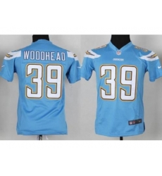 Youth Nike San Diego Chargers 39 Danny Woodhead Light Blue NFL Jerseys