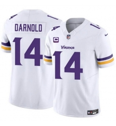 Men Minnesota Vikings 14 Sam Darnold White 2024 F U S E  With 4 Star C Patch Vapor Untouchable Limited Stitched Jersey