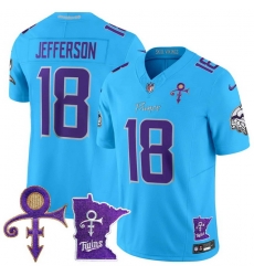 Men Minnesota Vikings 18 Justin Jefferson Light Blue F U S E 2024 Prince Vapor Limited Stitched Football Jersey Men Minnesota Vikings 18 Justin Jefferson Light Blue F U S E 2024 Prince Vapor Limited Stitched Football Jersey