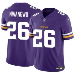 Men Minnesota Vikings 26 Kene Nwangwu Purple 2023 F U S E  Vapor Untouchable Limited Stitched Jersey