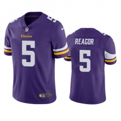 Men's Minnesota Vikings #5 Jalen Reagor Purple Vapor Untouchable Stitched Jersey