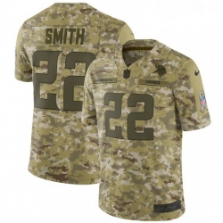 Mens Nike Minnesota Vikings 22 Harrison Smith Limited Camo 2018 Salute to Service NFL Jersey