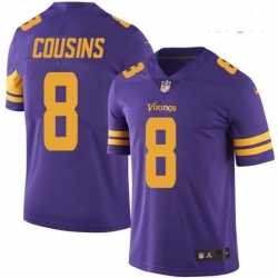 Mens Nike Minnesota Vikings 8 Kirk Cousins Limited Purple Rush Vapor Untouchable NFL Jersey