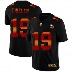 Minnesota Vikings 19 Adam Thielen Men Black Nike Red Orange Stripe Vapor Limited NFL Jersey