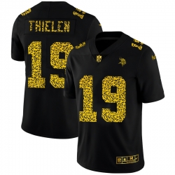 Minnesota Vikings 19 Adam Thielen Men Nike Leopard Print Fashion Vapor Limited NFL Jersey Black