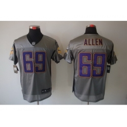 Nike Minnesota Vikings 69 Jared Allen Grey Elite Shadow NFL Jersey