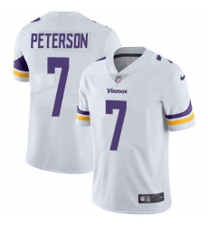 Nike Minnesota Vikings 7 Patrick Peterson White Men Stitched NFL Vapor Untouchable Limited Jersey