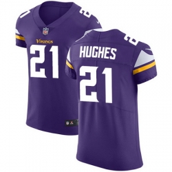 Nike Vikings #21 Mike Hughes Purple Team Color Mens Stitched NFL Vapor Untouchable Elite Jersey