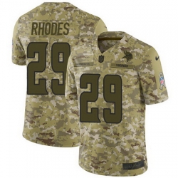 Nike Vikings #29 Xavier Rhodes Camo Mens Stitched NFL Limited 2018 Salute To Service Jersey