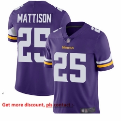 Vikings 25 Alexander Mattison Purple Team Color Men Stitched Football Vapor Untouchable Limited Jersey