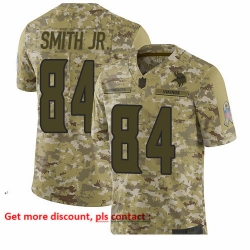 Vikings 84 Irv Smith Jr  Camo Men Stitched Football Limited 2018 Salute To Service Jersey