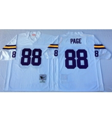 Vikings 88 Alan Page White Throwback Jersey