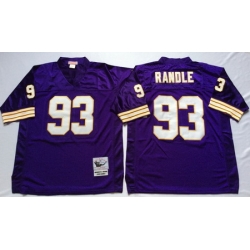 Vikings 93 John Randle Purple Throwback Jersey