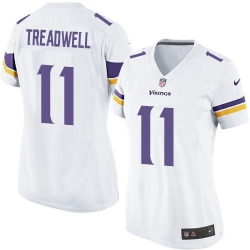 Nike Vikings #11 Laquon Treadwell White Womens Stitched NFL Elite Jersey