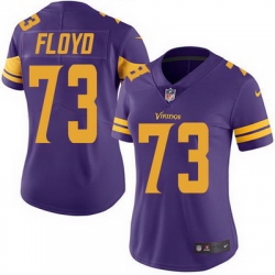 Nike Vikings #73 Sharrif Floyd Purple Womens Stitched NFL Limited Rush Jersey