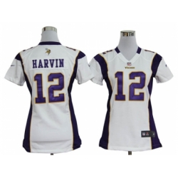 Nike women nfl Minnesota Vikings #12 Percy Harvin White Jerseys